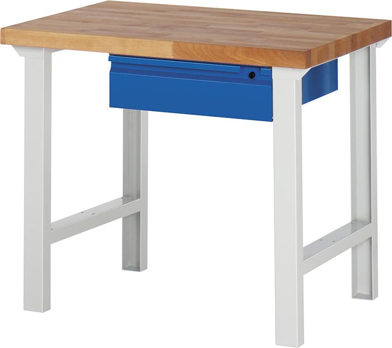 Produktbild von Rau Werkbank Basic B1000xT700xH840mm RAL 7035/5010 BMP: 40mm 1 Schublade 03-7001I1-107R4S.11 4040376167491