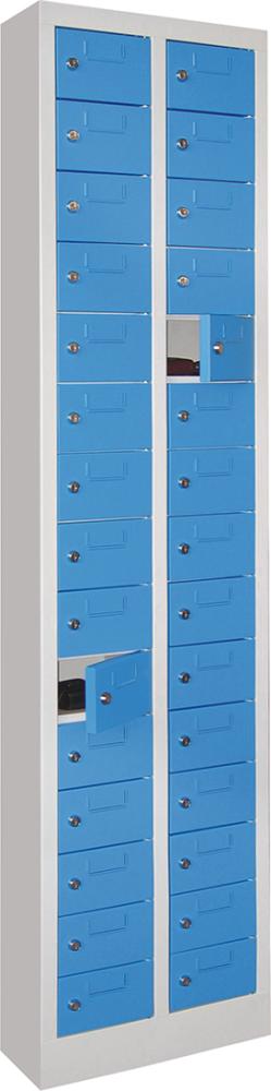 Produktbild von PAVOY Kleinfachschrank mit Sockel H1950xB460xT200 mm 2x15 Fächer RAL 7035 21228-046-015-735512 4055479073877