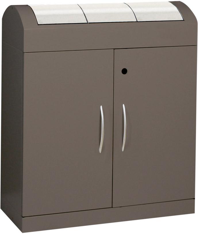 Produktbild von Stumpf Wertstoffsammler TD3x45 l 975x860x320mm braun-V2A 5602008 4031068122812