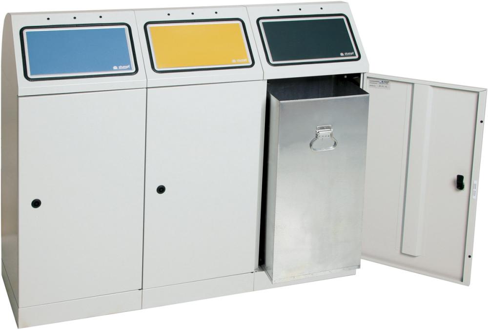 Produktbild von Stumpf Abfallsammler Flex-M 3x75l grau ProPads Einsatz 660-075-3-2-200 4031068156701