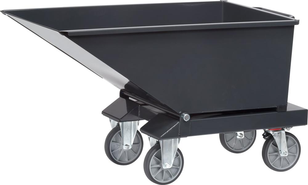 Produktbild von fetra Muldenkipper 250l B713xT1359xH780 mm RAL 7016 Tragkraft 750kg mit Ablasshahn 4701A/7016 4017976247014