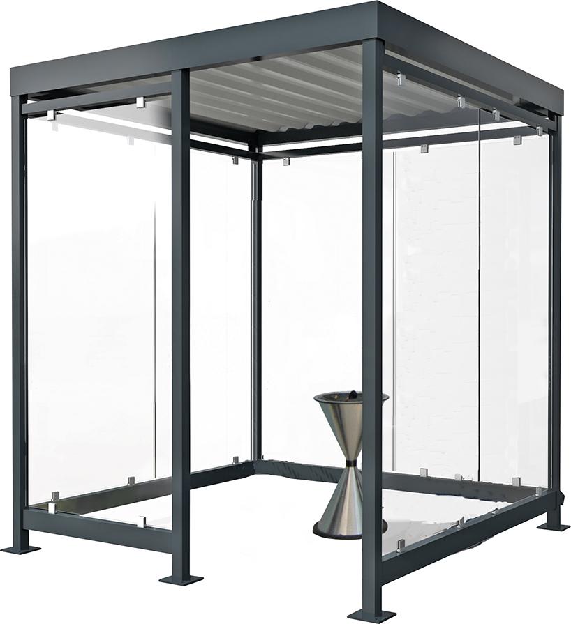 Produktbild von WSM Raucherunterstand Köln K2 c/b RAL 7016/9002 B2165xT2165xH2510 mm 102000201 4250366528359