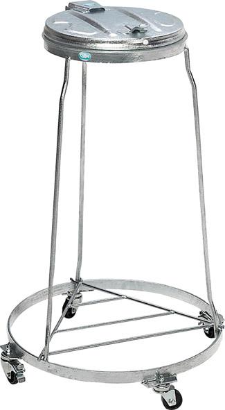 Produktbild von VAR Abfallsammler verzinkt fahrbar H 1020 mm Metalldeckel 10281 4030695102815