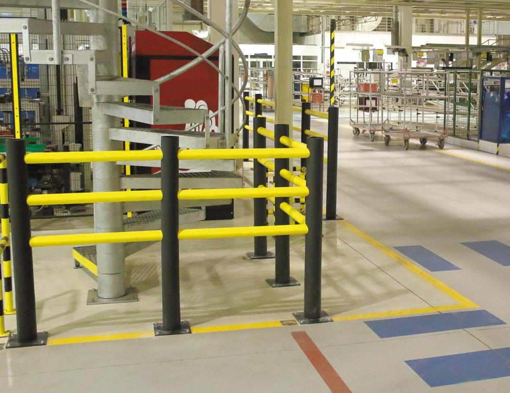 Produktbild von Dancop Endpfosten für Geländer Delta H1200xD110 mm schwarz DFFS-M-E 4250912311138