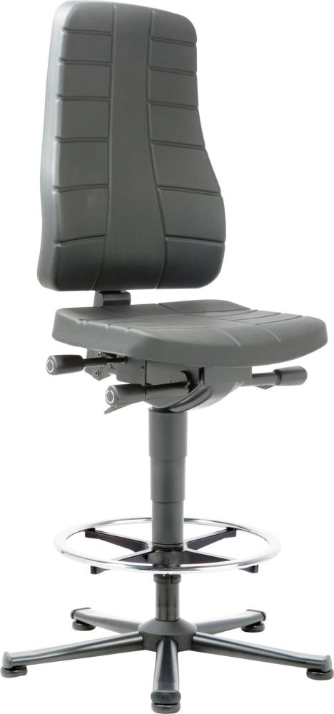 Produktbild von BIMOS Arbeitsstuhl 9641-2000 All-In-One 3 Sitzhöhe 570-830 mm mit Gleiter PU schwar 4367066865 4016849434636
