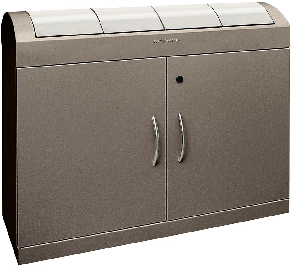 Produktbild von Stumpf Wertstoffsammler TD4x45 l 975x1100x320mm braun-V2A 5601008 4031068122799