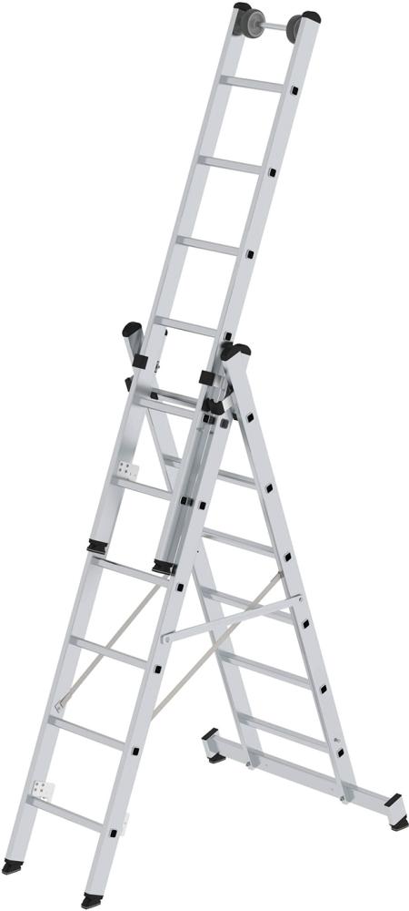 Produktbild von Günzburger Alu-Mehrzweckleiter 3x6 Sprossen Leiterlänge 1,94 m Arbeitshöhe bis 5,20 m 33306 4031405333062