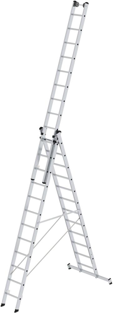 Produktbild von Günzburger Alu-Mehrzweckleiter 3x12 Sprossen Leiterlänge 3,62 m Arbeitshöhe bis 9,70 m 33312 4031405333123