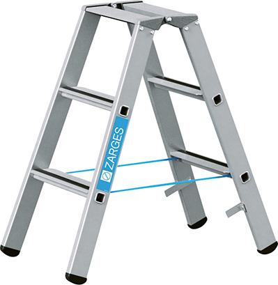 Produktbild von ZARGES Stufenleiter Saferstep B 2x3 Stufen Leiterlänge 0,88 m Arbeitshöhe 2,30 m 41303 4003866413034