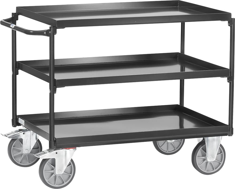 Produktbild von fetra Tischwagen4832 400kg grau 3 Wannen 1000x700mm 4832/7016 4017976748320