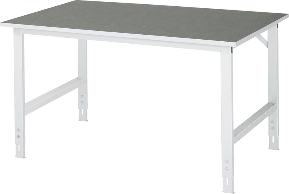 Produktbild von Rau Arbeitstisch Tom Linoleum-Platte B1250xT1000xH760-1080 mm 06-625L10-12.12 4040376152367