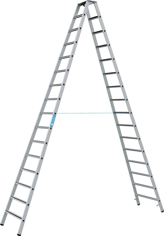 Produktbild von ZARGES Stufenleiter Saferstep B 2x16 Stufen Leiterlänge 4,51 m Arbeitshöhe 5,70 m 41316 4003866413164