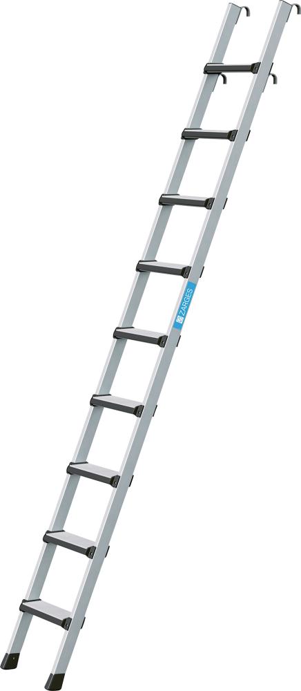 Produktbild von ZARGES Regaleinhängeleiter Z600 mit 9 gebördelten Stufen 41405 4003866414055