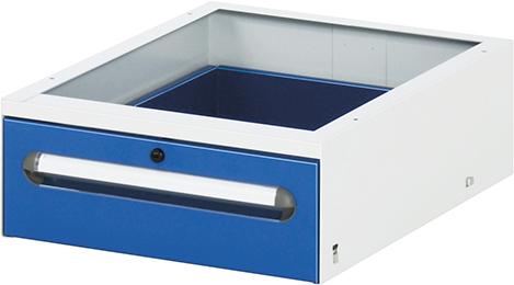 Produktbild von Rau Unterbau-Container B425xT600xH175mm RAL 7035/5010 1 Schublade E-US-1-1A.11 4040376864000