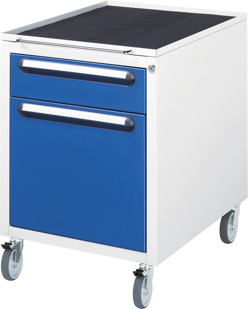 Produktbild von Rau Roll-Container B480xT600xH690mm RAL 7035/5010 2 Schubladen E-US-3-2A-M.11 4040376903686