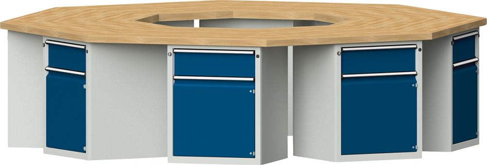 Produktbild von Anke 8-Eck-Werkbank Modell 801 50 mm 850 mm 7035/5010 9991390021 4014641168124