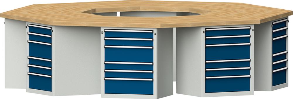 Produktbild von Anke 8-Eck-Werkbank Modell 806 50 mm 850 mm 7035/5010 9991390023 4014641168148