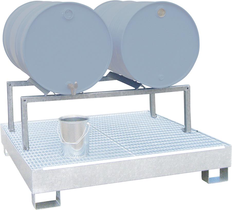 Produktbild von LaCont Fassbock Stahl für 2 Fässer à 200 l feuerverzinkt P21-1702-A 4260139973842