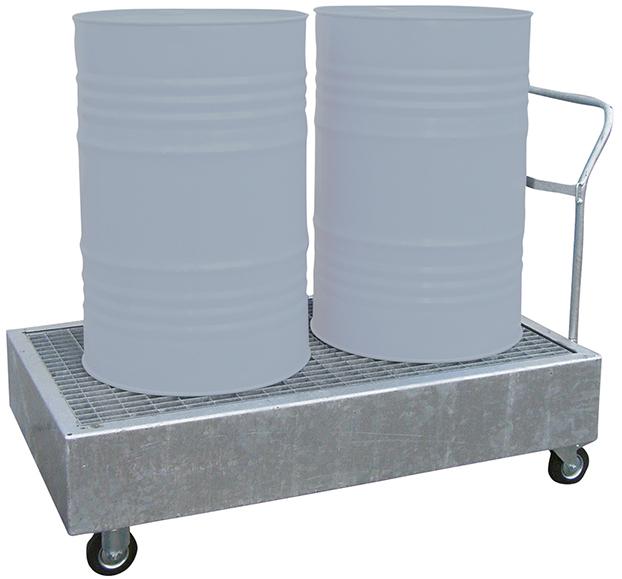 Produktbild von LaCont Auffangwanne Stahl fahrbar WSP-2OS/W feuerverzinkt P21-1407-A 4260281960080