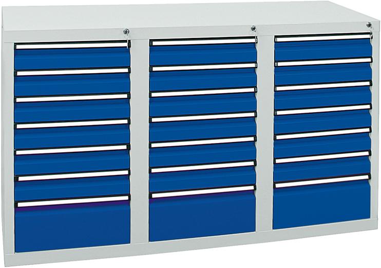 Produktbild von Stumpf Schubladenschrank 21 SL 900x1500x500 mm grau/blau 7103274 4031068143626