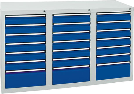 Produktbild von Stumpf Schubladenschrank 21 SL 900x1500x500 mm grau/blau 7103274 4031068143626