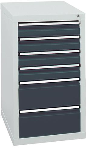 Produktbild von Stumpf Schubladenschrank STS 410 RAL 7035/7016 4x100 2x200 mm 7101571 4031068179540