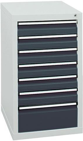 Produktbild von Stumpf Schubladenschrank STS 410 RAL 7035/7016 6x100 1x200 mm 7101271 4031068179571