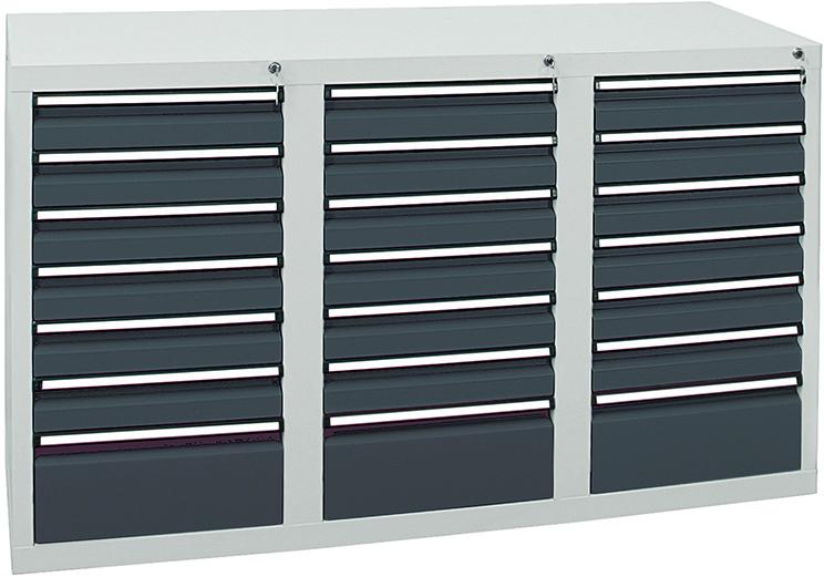 Produktbild von Stumpf Schubladenschrank STS 410 RAL 7035/7016 18x100 3x200 mm 7103271 4031068179632