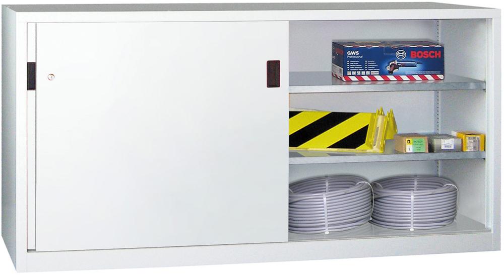 Produktbild von PAVOY Schwerlast-Schiebetürenschrank 1000/500/2000 verzinkt RAL 7035/5012 30330-200-500-735512 4053569849029