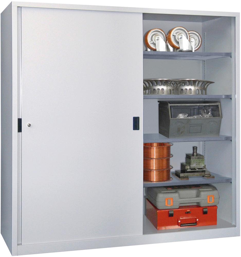 Produktbild von PAVOY Schwerlastschrank H1950xB2000xT600 mm 8 Böden verzinkt Mittelwand RAL 30332-200-600-735 4055955117439