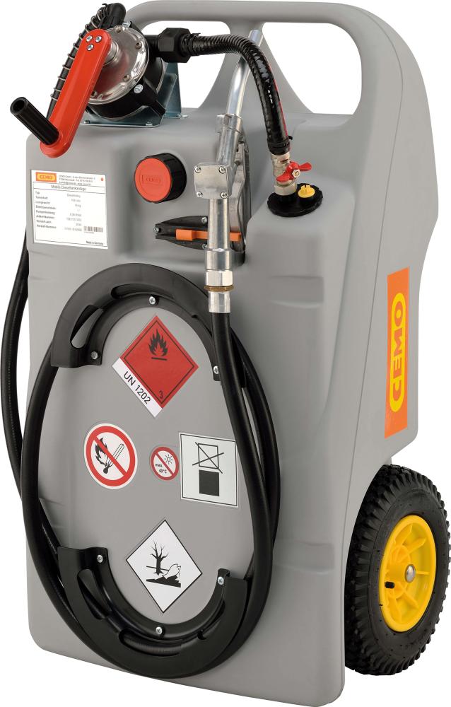 Produktbild von CEMO Dieseltrolley 100 l mit Kurbelpumpe und Zapfventil 11101 4052886388273
