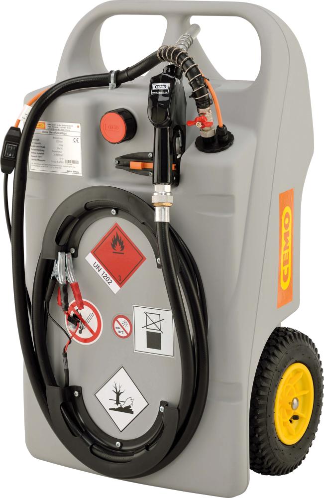 Produktbild von CEMO Dieseltrolley 100 l mit 12V E-Pumpe SP30 und AZV 11102 4052886388280