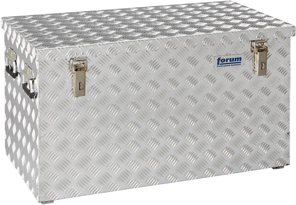 Produktbild von FORUM Alu Transportkiste 878x475x480mm Riffelblech 200l 4260608103 4317784968119