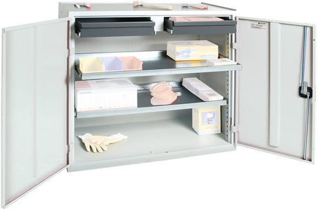 Produktbild von Stumpf Werkzeugschrank B1000xT500xH1000 mm RAL 7035 2 Schubladen 2 Wannen 3007207 4031068076702