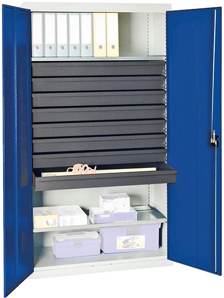 Produktbild von Stumpf Materialschrank 3000 1800x1000x500 grau/blau 8 Schubläden 3008174 4031068147365