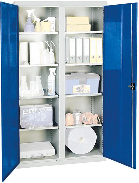 Produktbild von Stumpf Materialschrank 2000 1800x1000x500 grau/blau 8 Fachböden 2004074 4031068148140