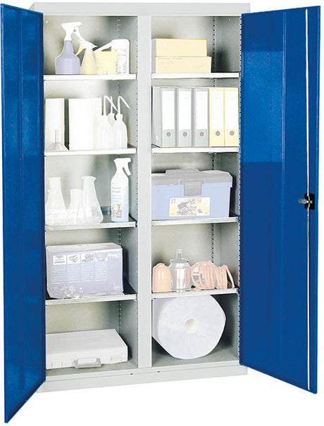 Produktbild von Stumpf Materialschrank 2000 1800x1000x500 grau/blau 8 Fachböden 2004074 4031068148140
