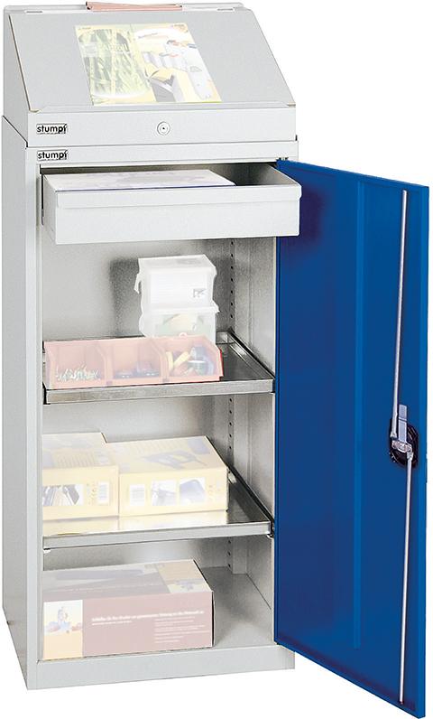 Produktbild von Stumpf Materialschrank 2000 1210x500x500mm 7035/5010 2092174 4031068148171