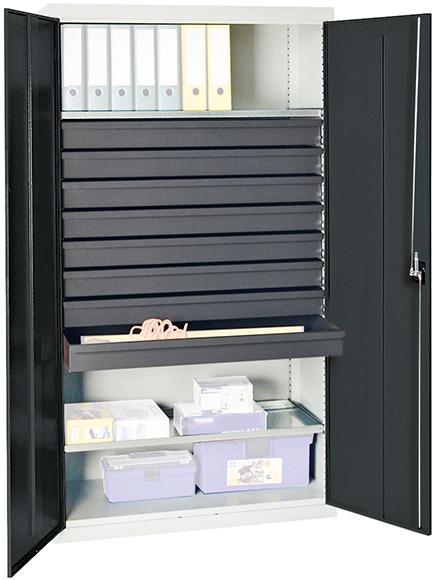 Produktbild von Stumpf Werkzeugschrank S3000 RAL 7035/7016 8 Schubladen 100 mm 2 W durchgehend 3008171 4031068149154