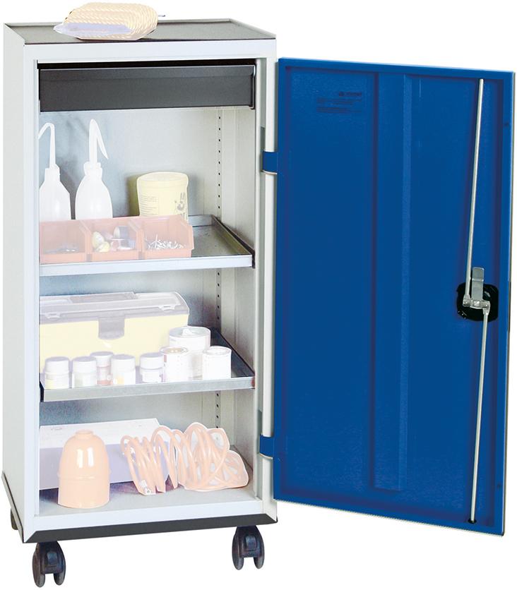 Produktbild von Stumpf Werkzeugschrank S3000 RAL 7035/5010 1 Schublade 100 mm 2 Wannenböden 3093174 4031068149222