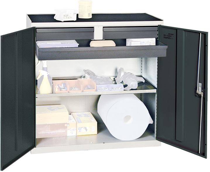 Produktbild von Stumpf Werkzeugschrank S3000 RAL 7035/7016 3 Schubladen 1 Wannenboden 3007371 4031068149246