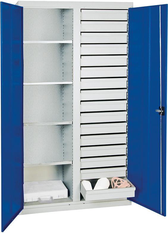 Produktbild von Stumpf Materialschrank 2000 1800x1000x500mm 7035/5010 2004174 4031068150877