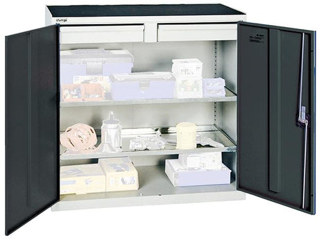 Produktbild von Stumpf Werkzeugschrank S2000 RAL 7035/7016 2 Schubladen 2 Wannenböden 2007271 4031068181093