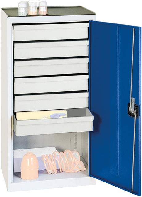Produktbild von Stumpf Werkzeugschrank S2000 RAL 7035/5010 6 Schubladen 100 mm 2001674 4031068181826