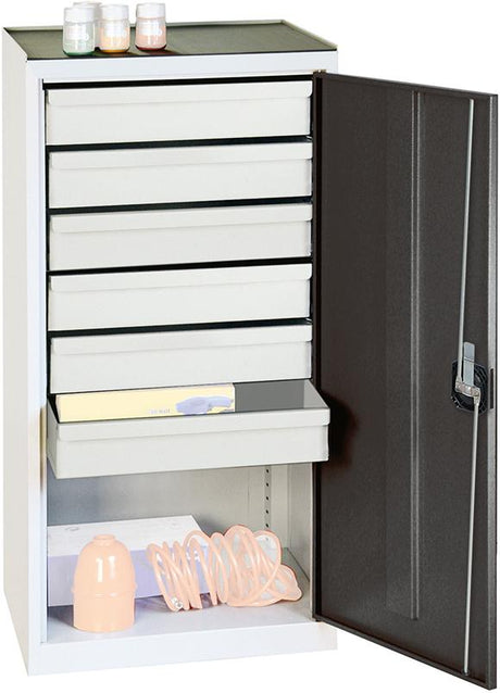 Produktbild von Stumpf Werkzeugschrank S2000 RAL 7035/7016 6 Schubladen 100 mm 2001671 4031068181833
