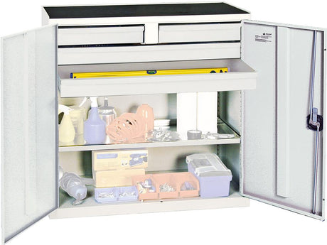Produktbild von Stumpf Werkzeugschrank S2000 RAL 7035/7035 4 Schubladen 1 Wannenboden 2007407 4031068181895