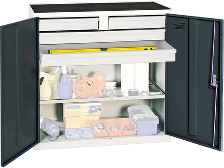 Produktbild von Stumpf Werkzeugschrank S2000 RAL 7035/7016 4 Schubladen 1 Wannenboden 2007471 4031068181932
