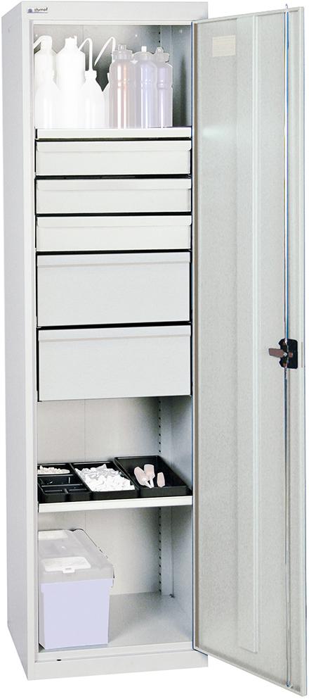 Produktbild von Stumpf Werkzeugschrank S2000 RAL 7035/7035 2 Wannenböden 5 Schubladen 2005607 4031068181956