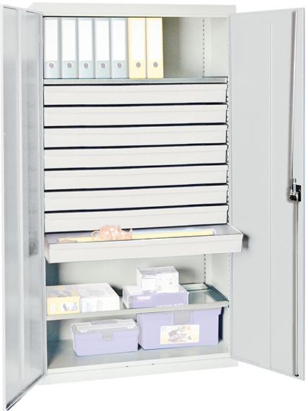 Produktbild von Stumpf Werkzeugschrank S2000 RAL 7035/7035 2 Wannenböden 8 Schubladen 2008107 4031068182038