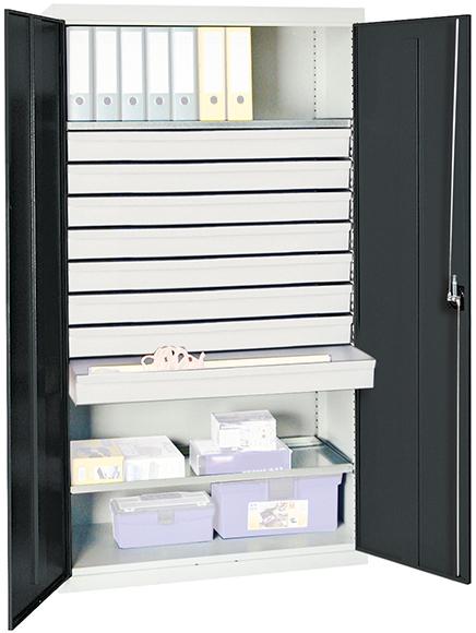 Produktbild von Stumpf Werkzeugschrank S2000 RAL 7035/7016 2 Wannenböden 8 Schubladen 2008171 4031068182052